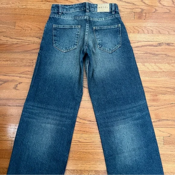 Motel Rocks Low Rise Parallel Wide Leg Jeans - Picture 8 of 10